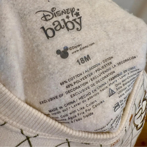 Disney Baby Unisex 18M Mickey Mouse Sweatshirt Multicolor Casual Cotton Soft - Picture 10 of 10
